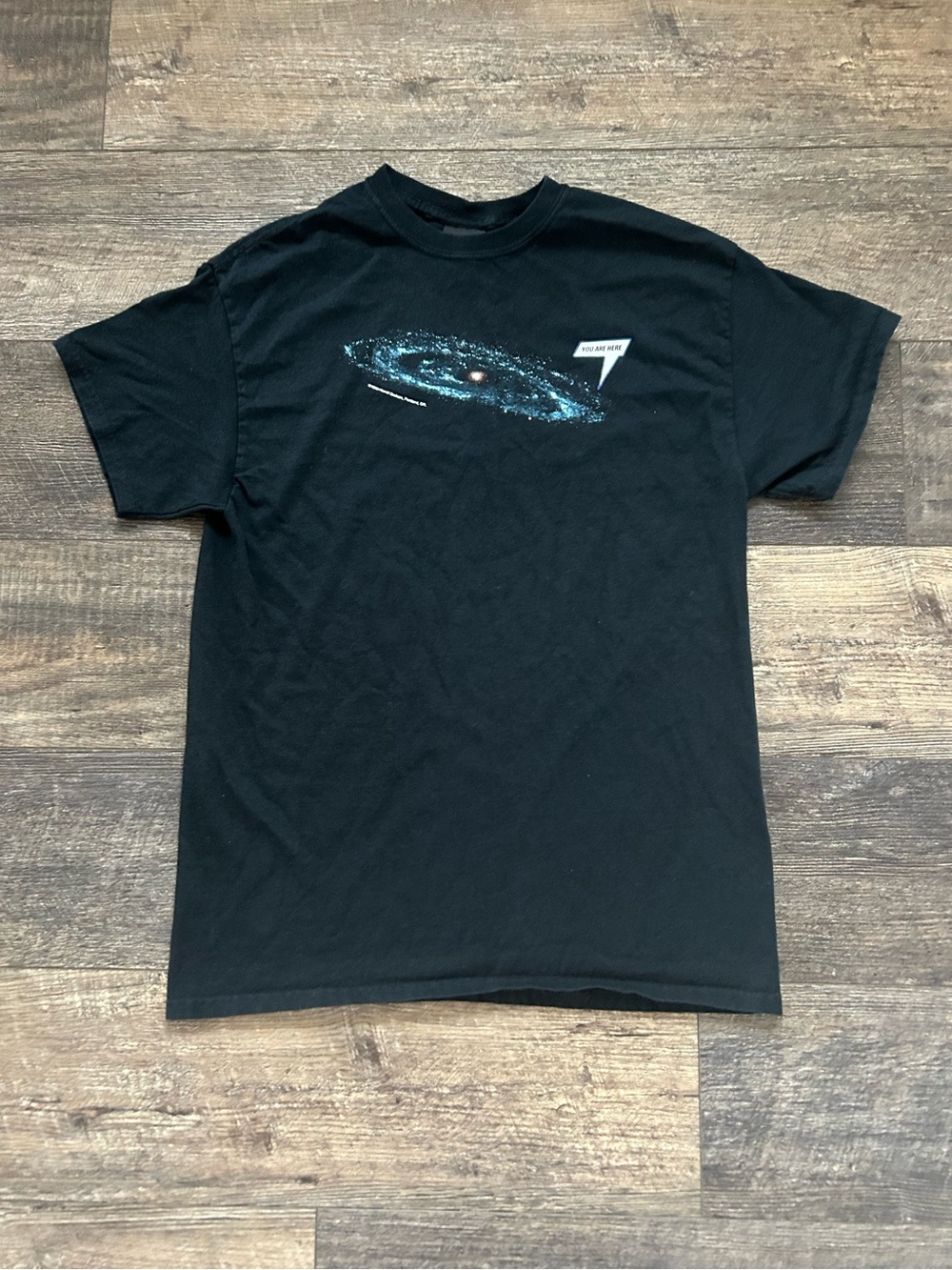 VINTAGE Harrell Graham Shirt Men’s Sz M Black Milky Way Galaxy Space Portland